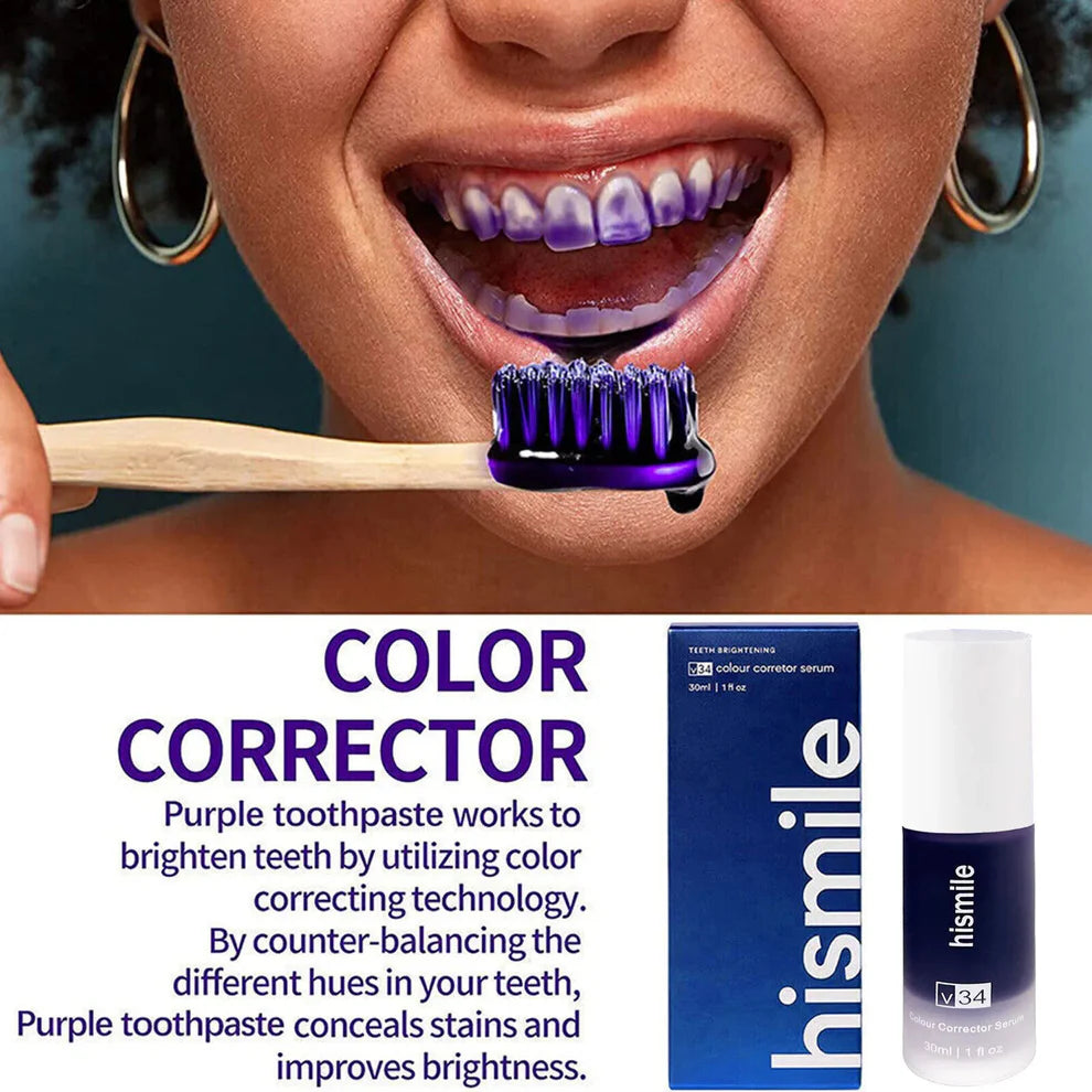 Hismile V34 Violet Toothpaste – Brighten Instantly, Shine Effortlessly
