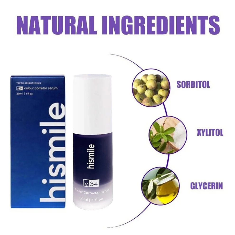 Hismile V34 Violet Toothpaste – Brighten Instantly, Shine Effortlessly
