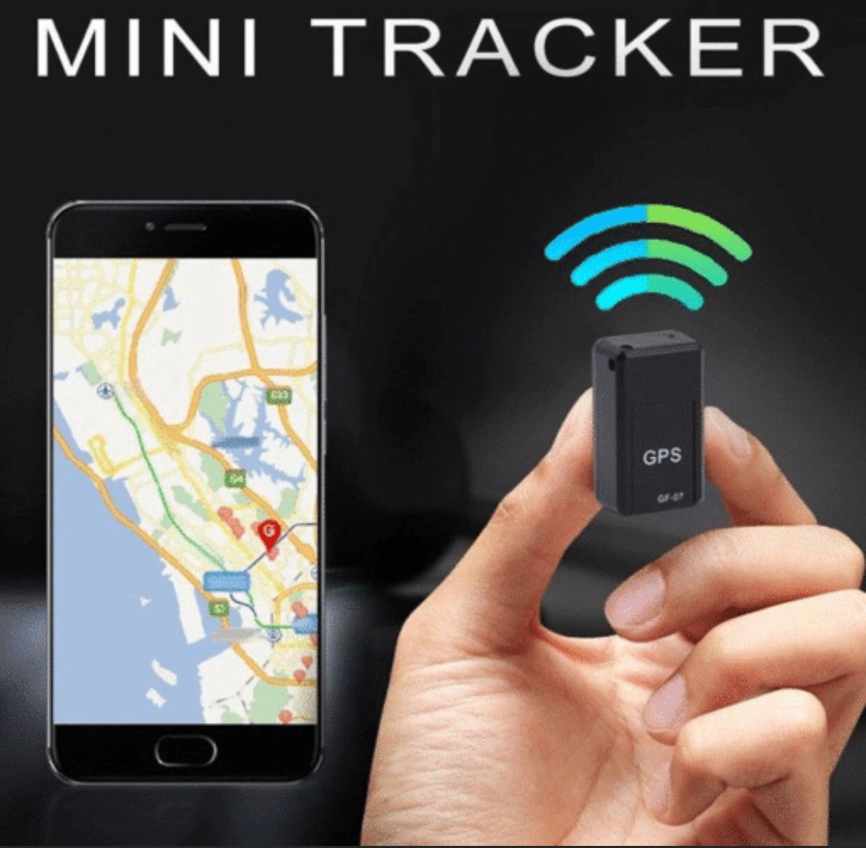 Mini Magnetic GPS Tracker - Real Time Tracking / Live Audio Monitoring